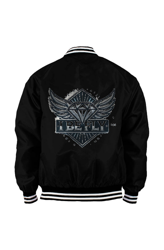 I Be Fly Mens Varsity Bomber Jacket (logo)