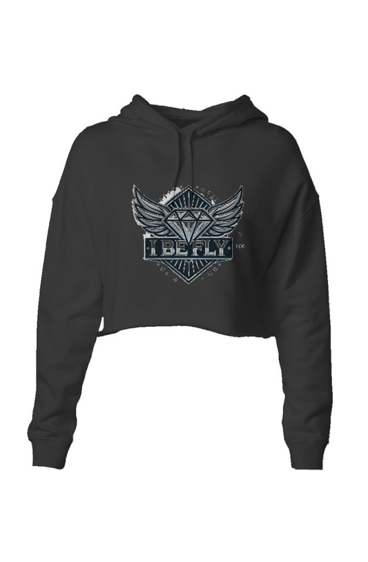 I Be Fly Women’s Crop Logo Hoodie