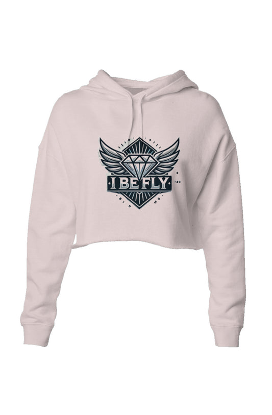 I Be Fly Women’s Crop Logo Hoodie
